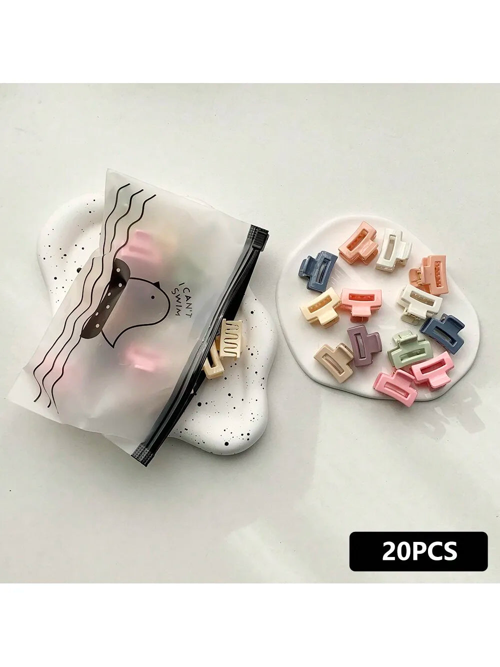 Morandi Mini Hair Claw Clips – 20pcs Set for Bangs & Ponytails Hair Accessories Peaceful Pleasures Health and Wellness style3