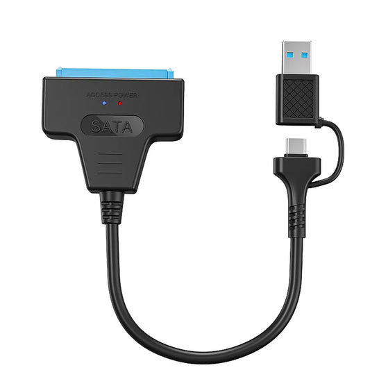 Cable Up To 6 Gbps High Speed Laptop Accessories SATA to USB3.0/Type-C Adapter 2 in 1 Usb Computer Cables Connecting Peripherals Peaceful Pleasures Health and Wellness Default Title