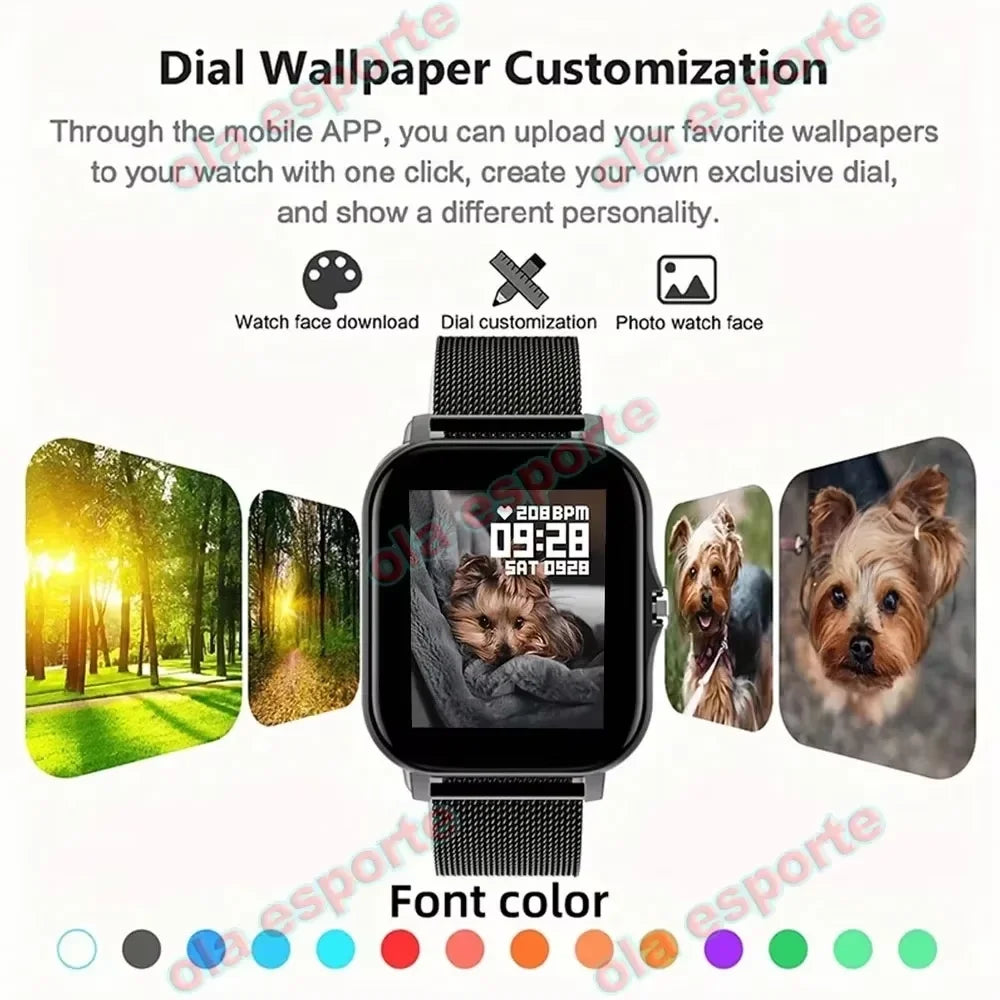 New Smartwatch BT Call Health&Sleep Monitoring 1.83''HD Screen Kids Smart Watch Waterproof Fashoin Sports Bracelet For Women Men Peaceful Pleasures Health and Wellness