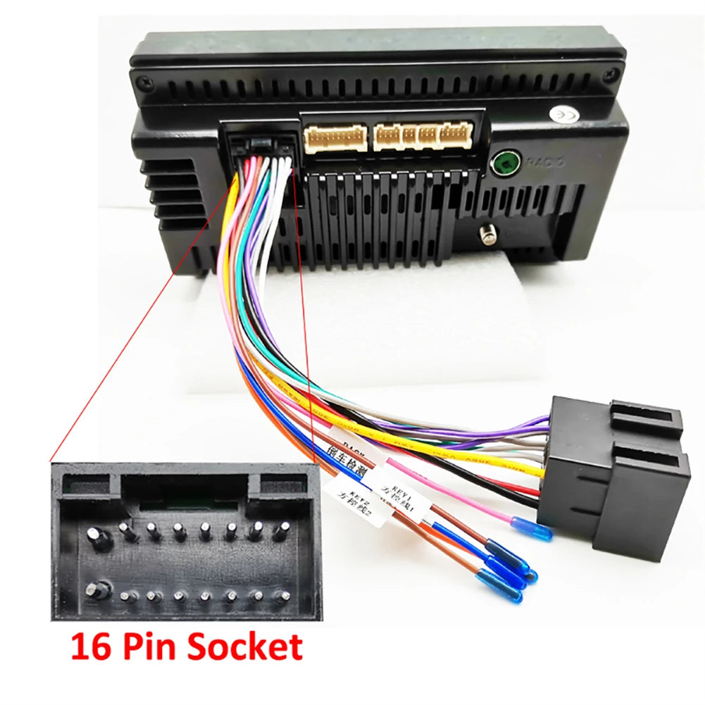Universal Car Stereo Radio 16Pin ISO Cable Adapters Male Plug Female