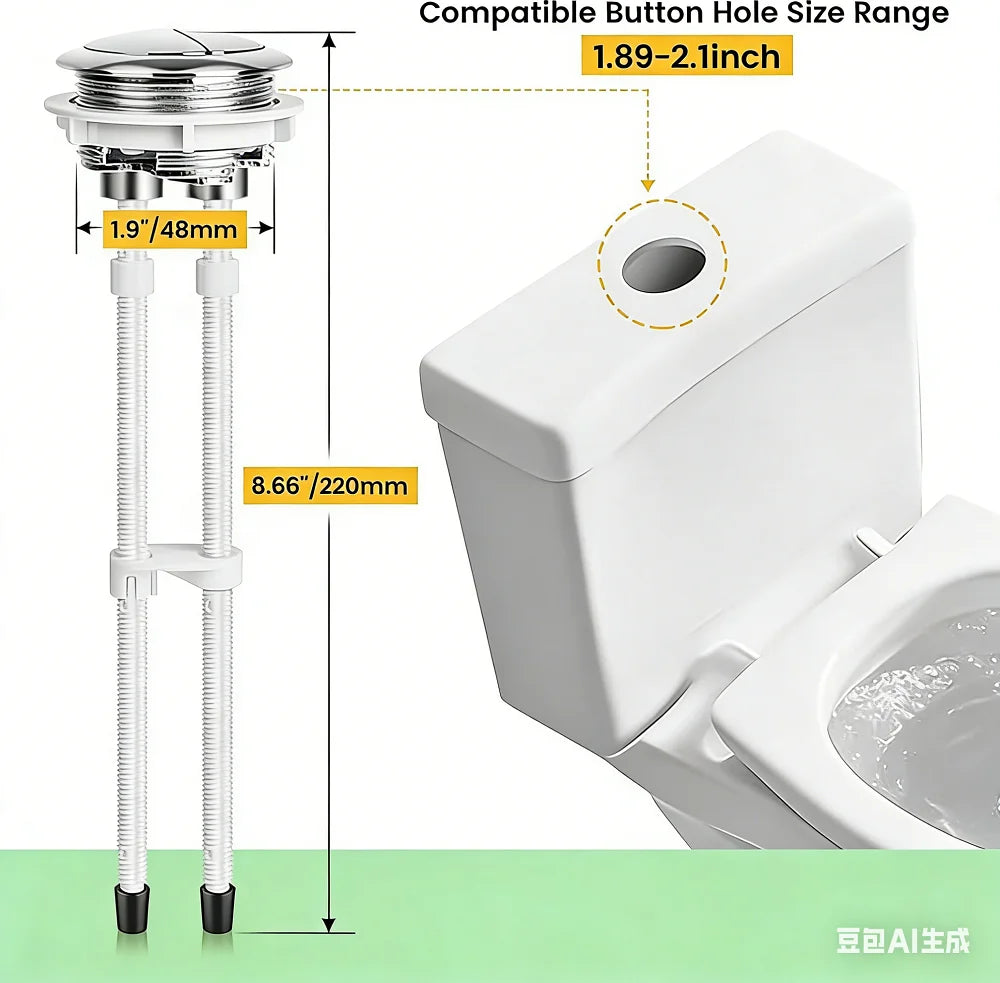 2-Pack 48mm Dual Flush Toilet Button | Glacier Bay AquaSource