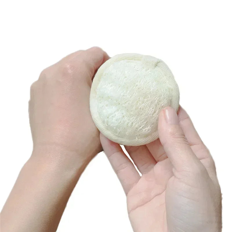Natural Loofah Bath Brush – Reusable Exfoliating Body Scrubber