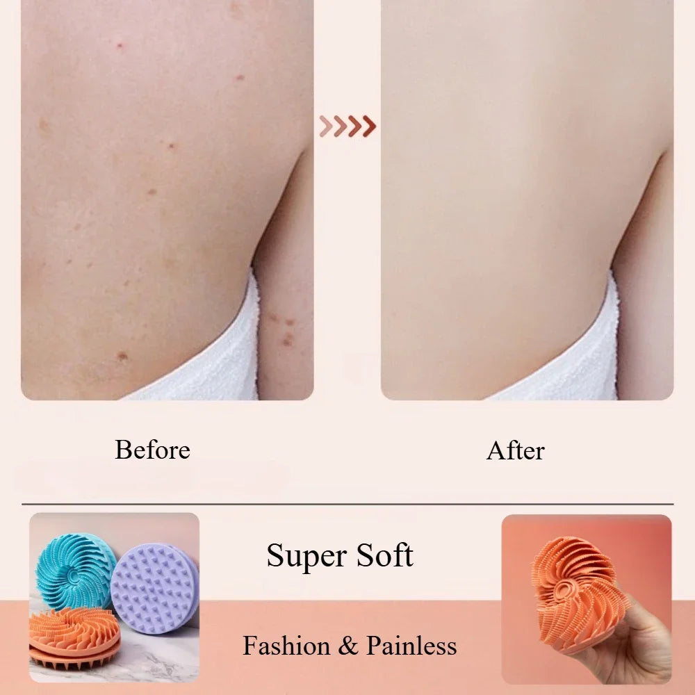 Soft Silicone Body Scrubber & Scalp Massager | Bath Brush