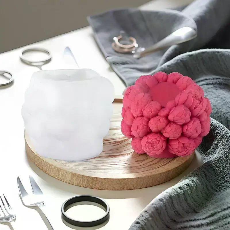 3D Heart Flower Silicone Mold – Candles, Soap & Clay Crafts