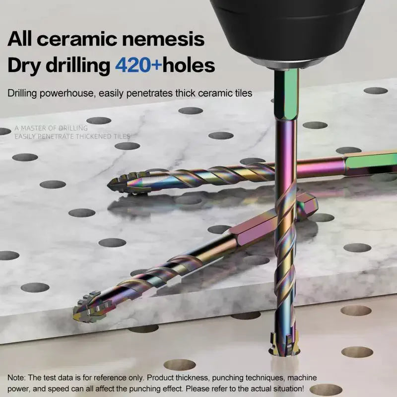 6–12mm Serrated Drill Bit Set – Glass, Tile, Concrete & Metal