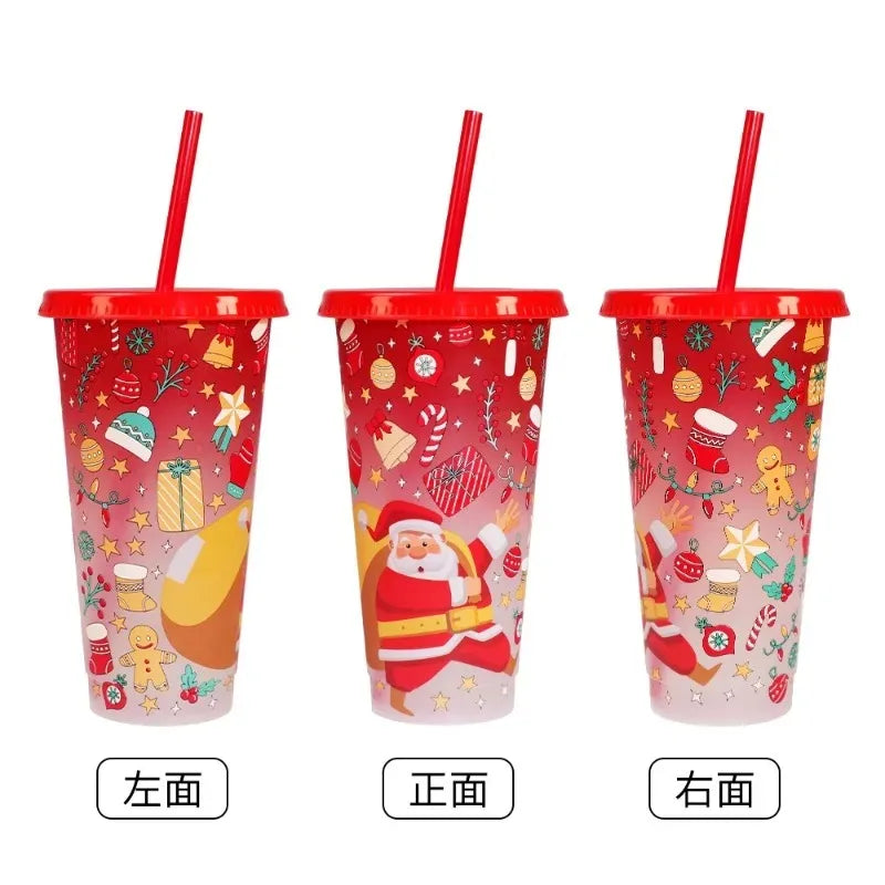 Christmas Color Changing Straw Cup | Santa Design 800ml