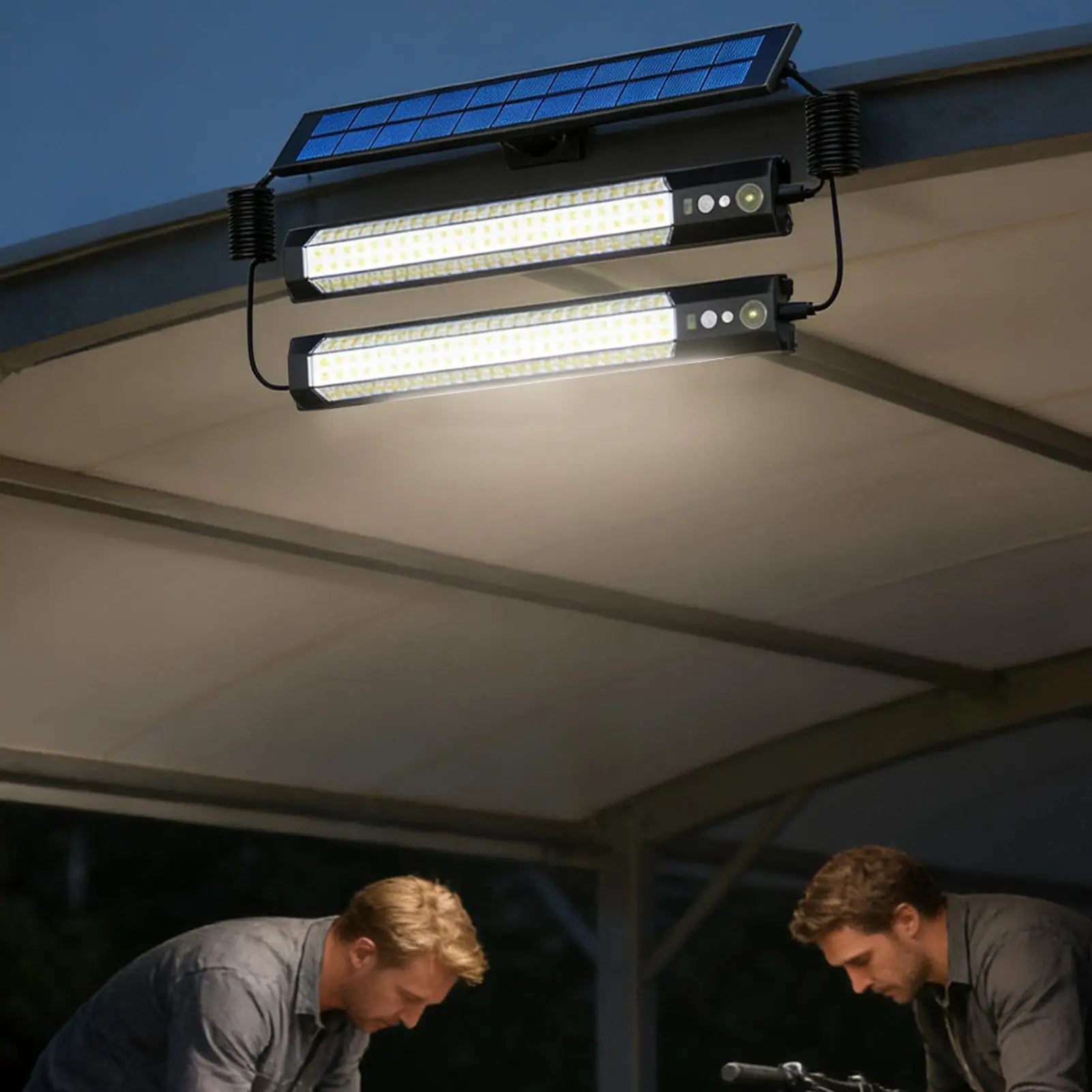 Solar Wall Lights Outdoor 3 Modes Solar Waterproof Smart Sensor Lamp With Remote Adjustable Wall Pendant Light For Landscape Peaceful Pleasures Health and Wellness