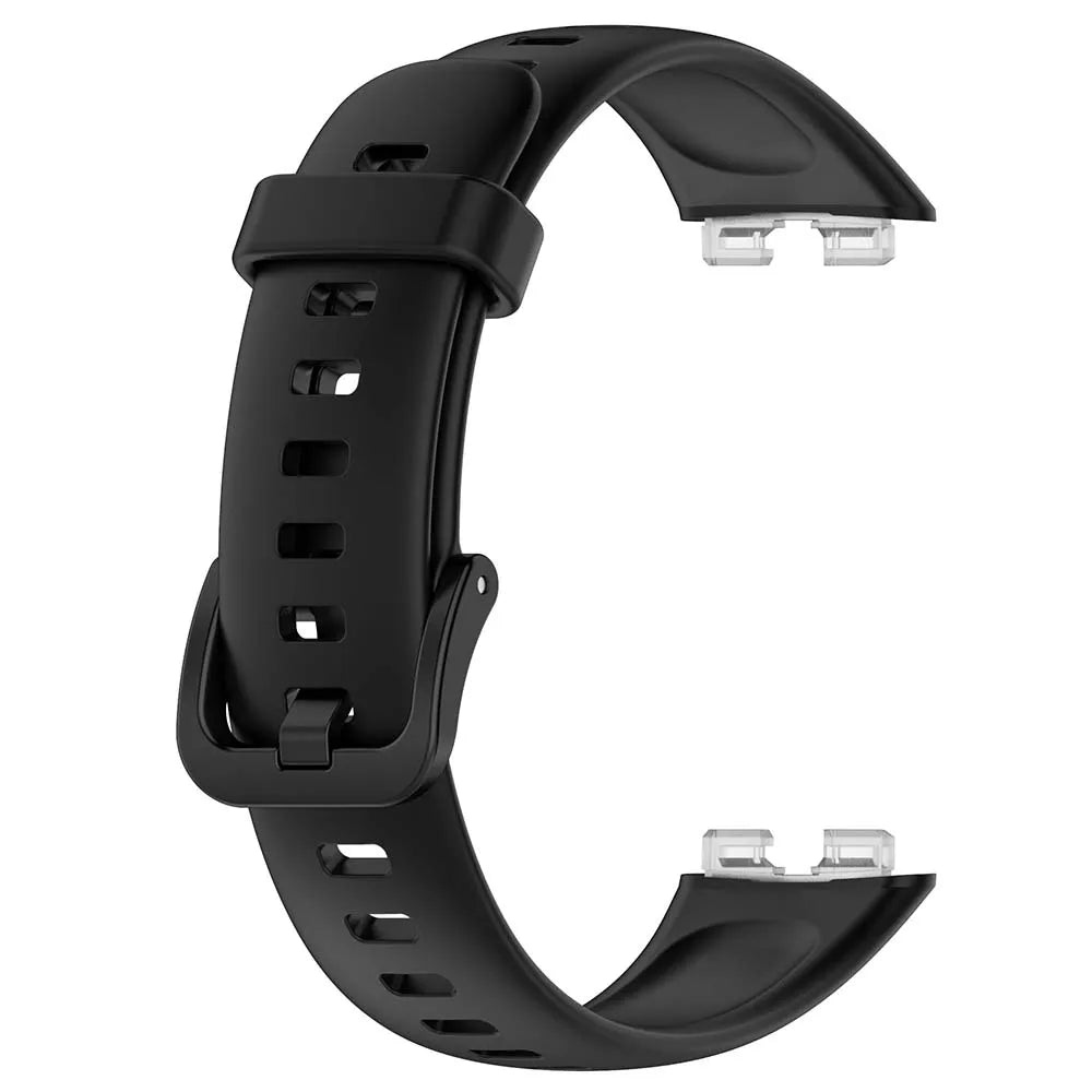Silicone Strap & Case for Huawei Band 8, 9 & 10 – 19mm Peaceful Pleasures Health and Wellness Black Strap