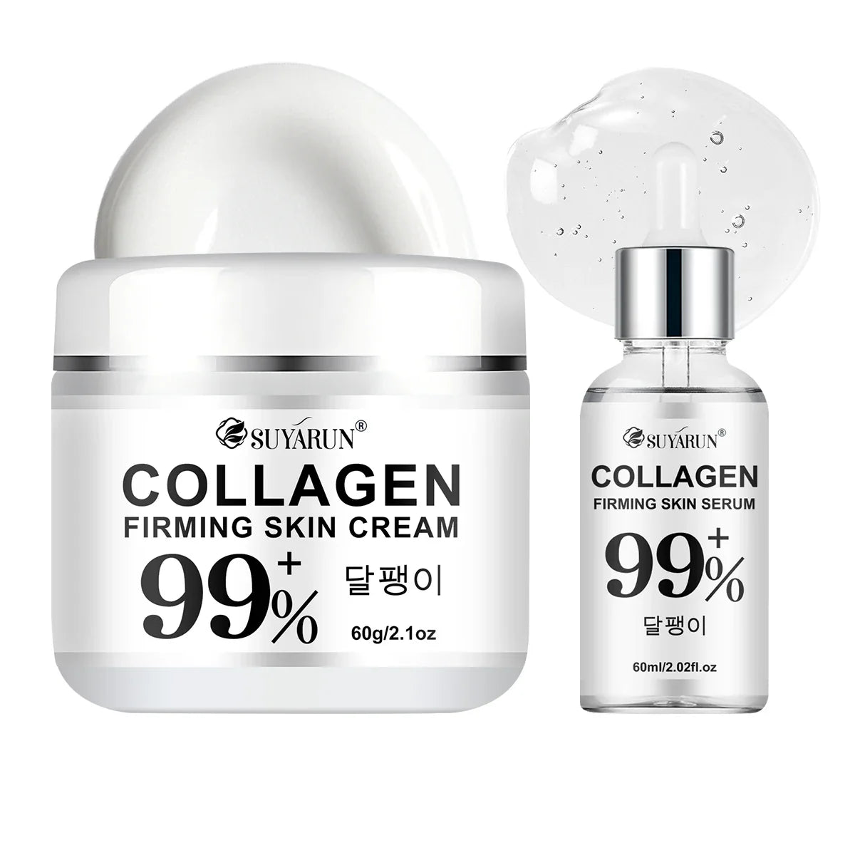 SUYARUN Collagen Cream & Serum Set – Firming & Brightening