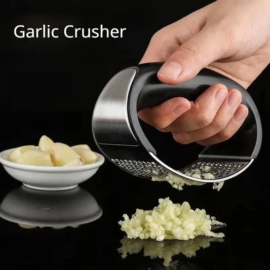 Stainless Steel Garlic Press & Manual Mincer | Kitchen Tool Garlic Press Peaceful Pleasures Health and Wellness