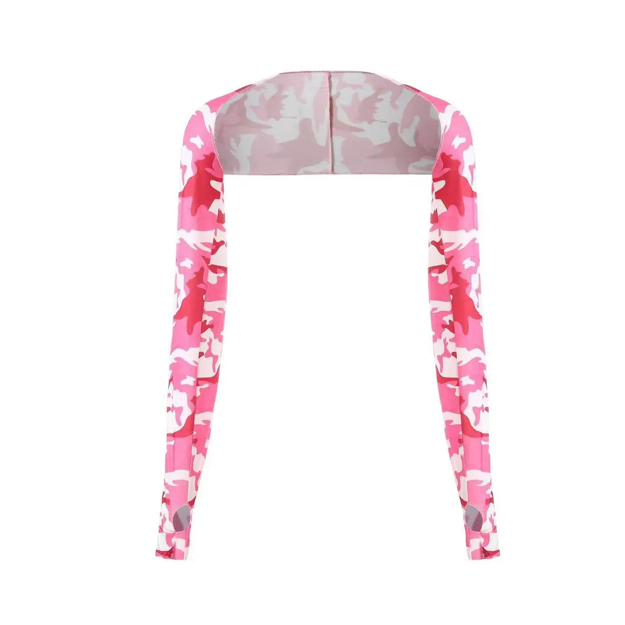 Cooling Shawl Arm Sleeves Sun Protection for Women Men with Finger Hole for Golfing, Driving, Riding, Fishing Peaceful Pleasures Health and Wellness Camouflage Rose