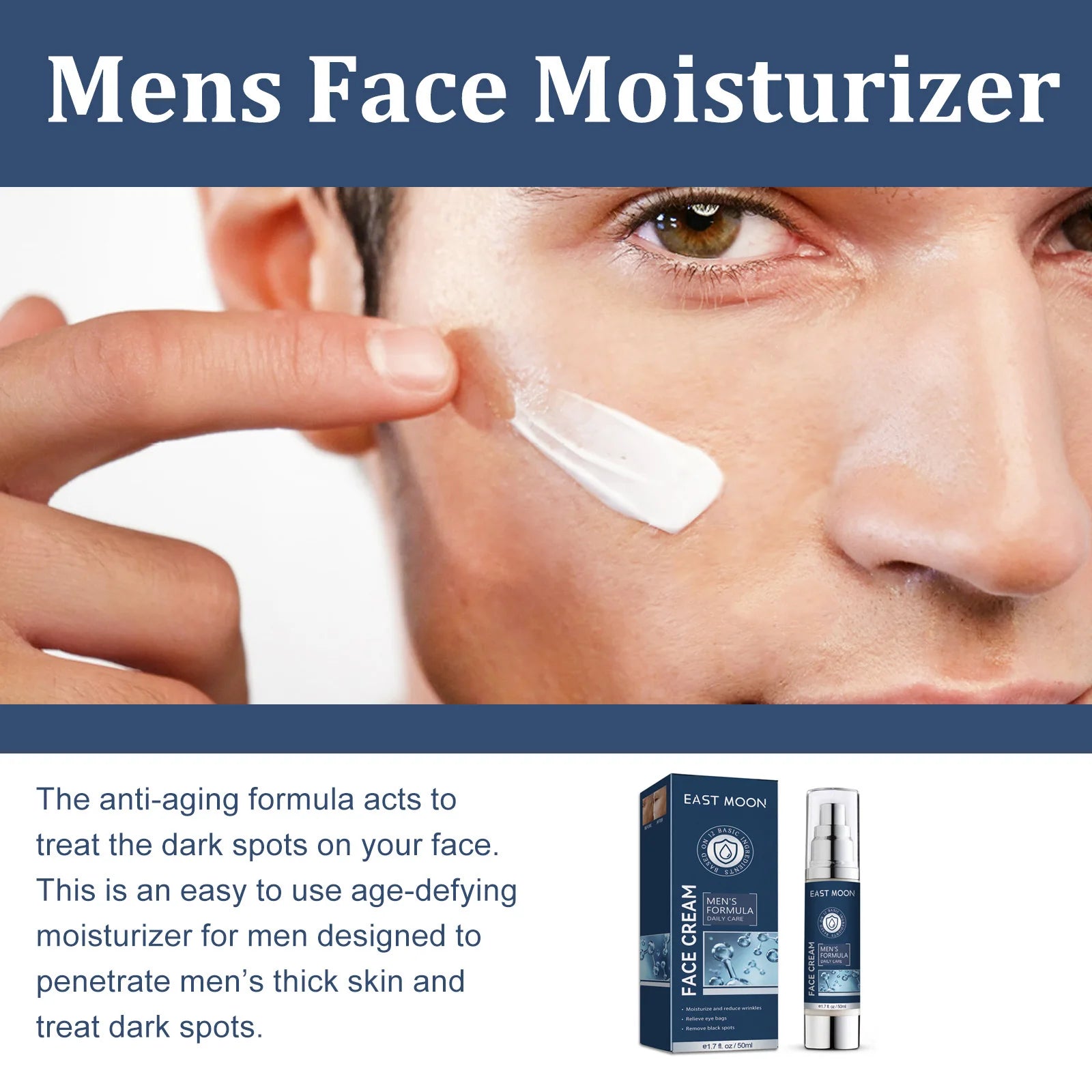 6-in-1 Men's Face Moisturizer – Hydrate, Brighten & Anti-Aging Peaceful Pleasures Health and Wellness