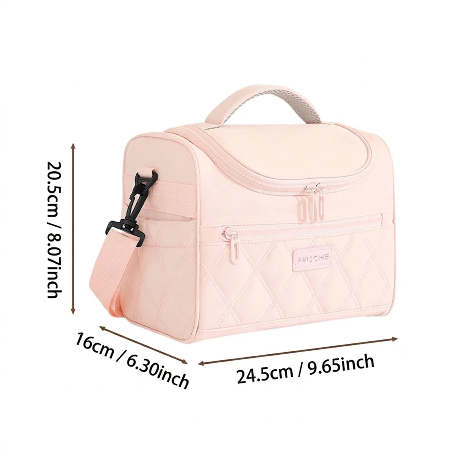 Lunch Bag for Work Picnic Portable Insulated Food Carrier Bag with Waterproof-Lining and Multiple Compartments Peaceful Pleasures Health and Wellness