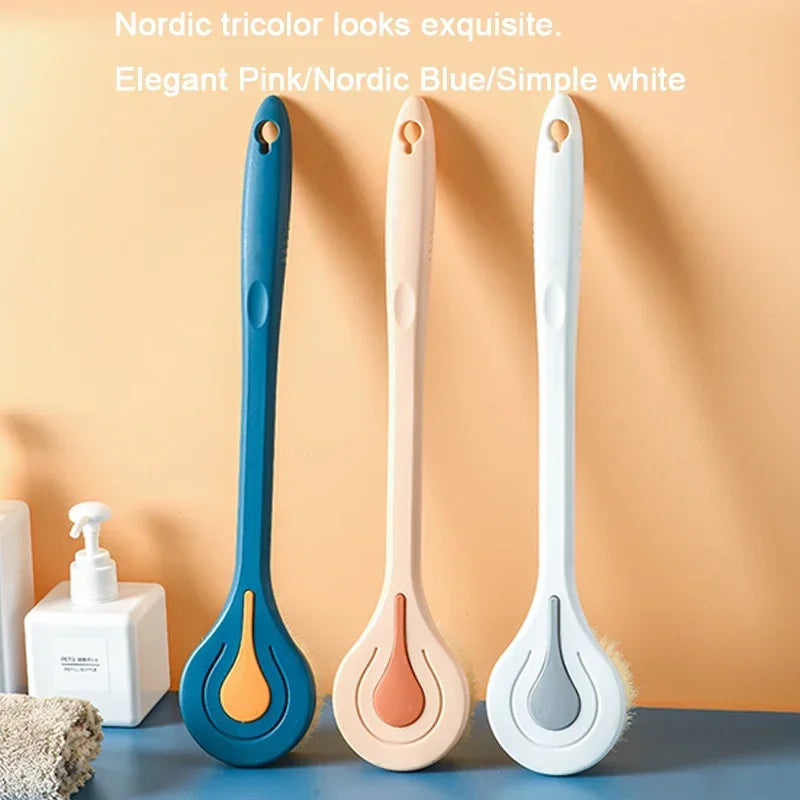 Long-handled Soft-bristled Bath Brush Bathroom Back Scrubbing Ball Brush Mud Scrubbing Magic Tool To Wipe The Back Bath Brush Peaceful Pleasures Health and Wellness