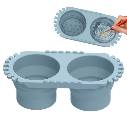 Foldable Silicone Paint Brush Washer Cup – 3-in-1 Art Cleaner Paint Brush Washer Oasis Select