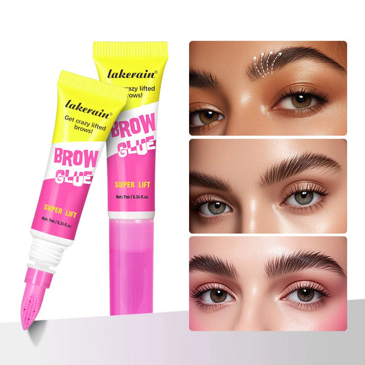 Brow Lamination Gel with Comb | Strong Hold Clear Brow Glue Eyebrow Lamination Gel Peaceful Pleasures Health and Wellness 2pc