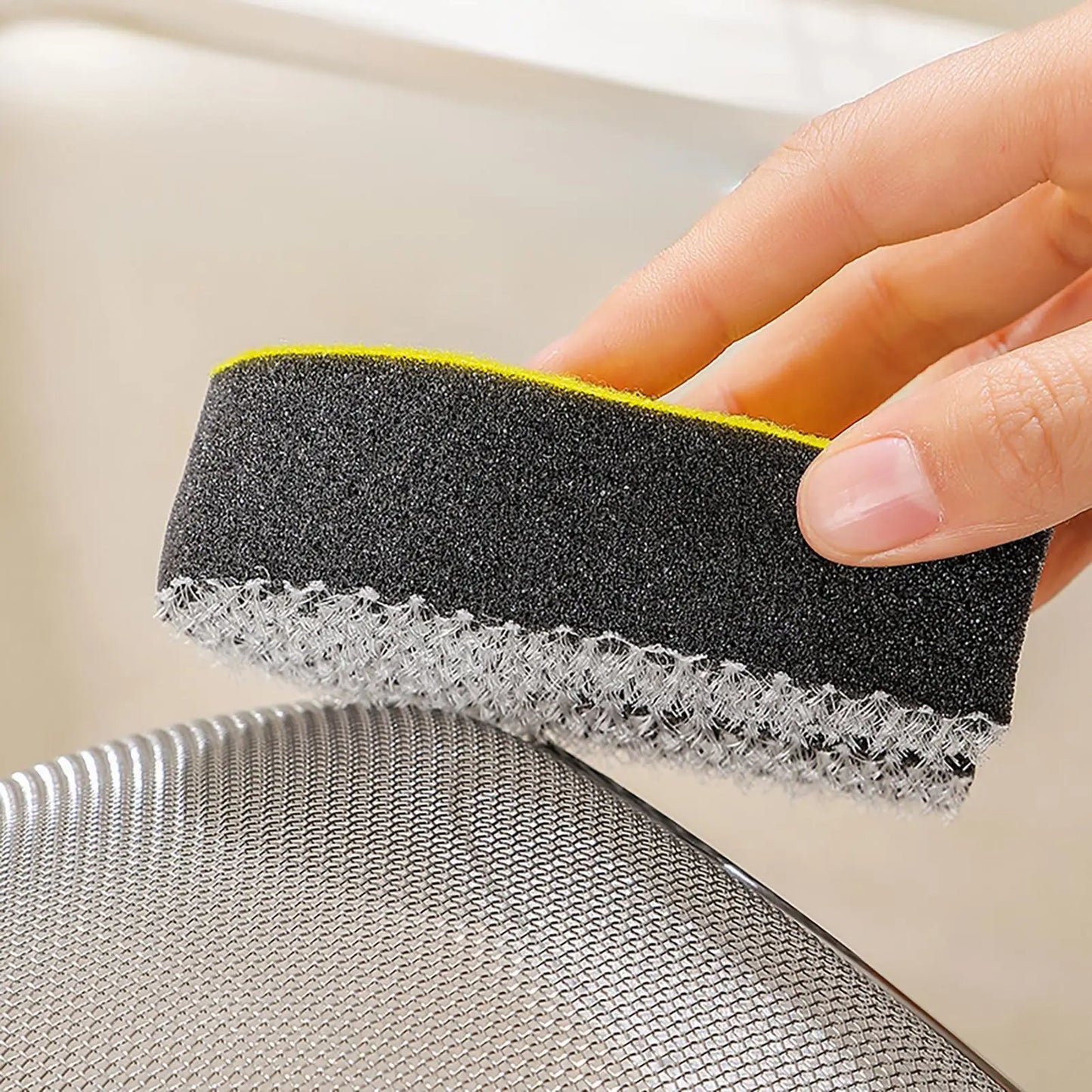 U-Shape Double-Sided Kitchen Sponge Scrubber – Non-Scratch