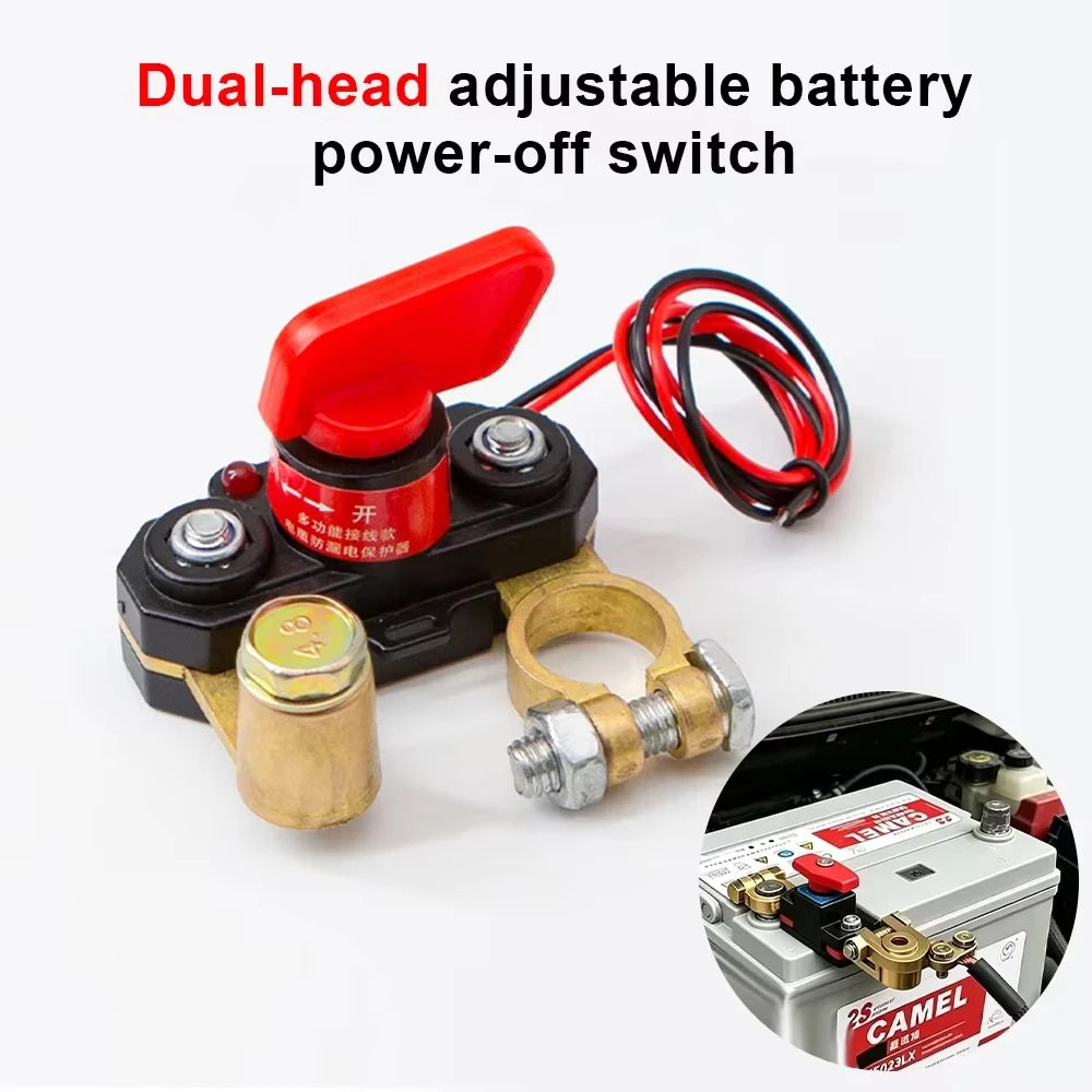 Car Battery Off Switch 12V/24V Disconnect Manual Circuit Breaker Car Power-Off Switch With Indicator Light Automatic Breaker ﻿ Peaceful Pleasures Health and Wellness