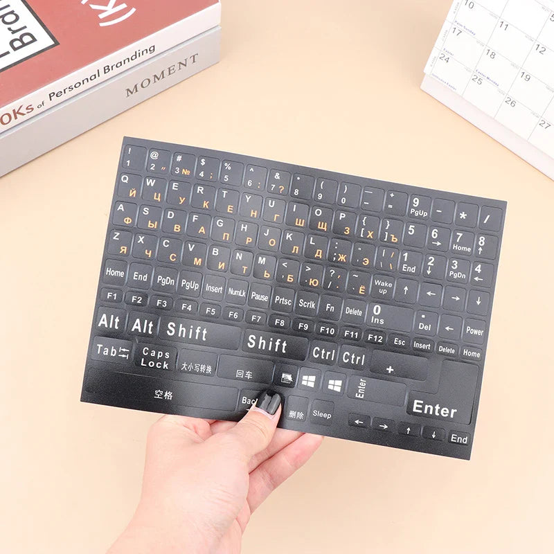 Russian Keyboard Stickers – Cyrillic Layout for Laptop & Desktop