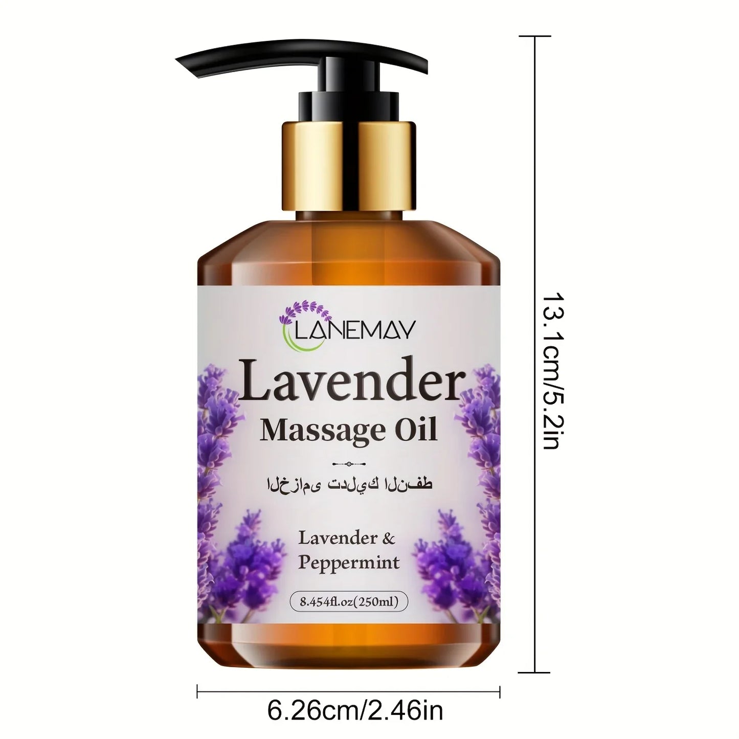 Lavender & Cooling Mint Massage Oil – Paraben-Free 250ml