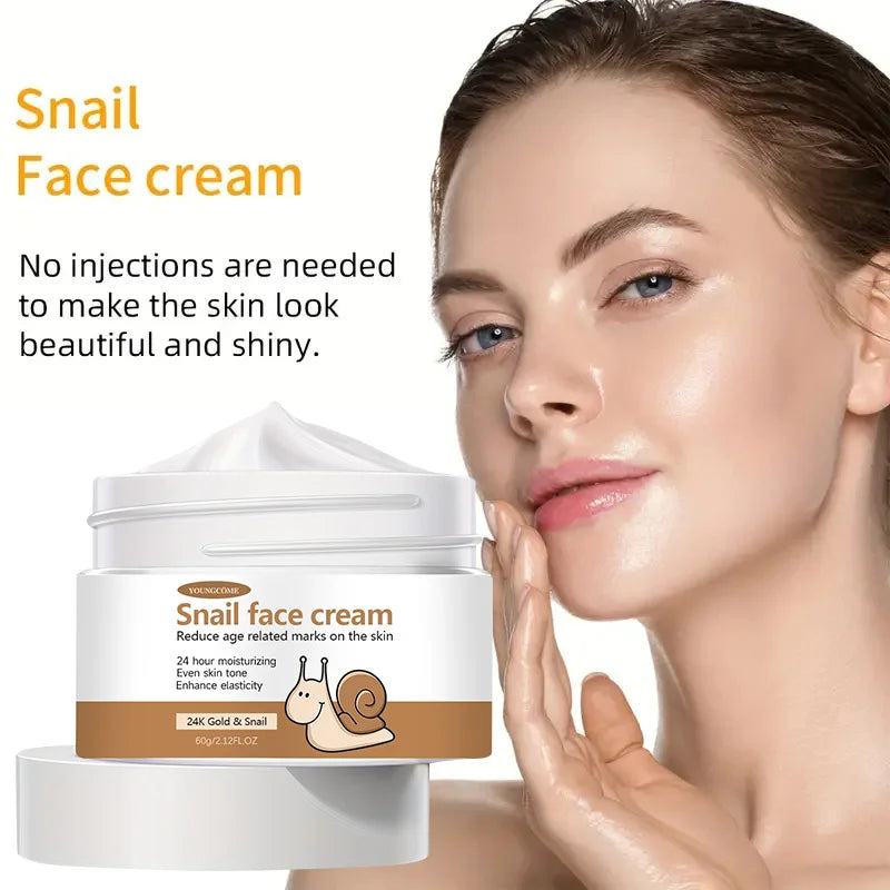 Korean Snail Essence Cream Collagen Anti Wrinkle Facial Skin Care Moisturizing Hyaluronic Acid Moisturizer Nourishing Whitening Peaceful Pleasures Health and Wellness