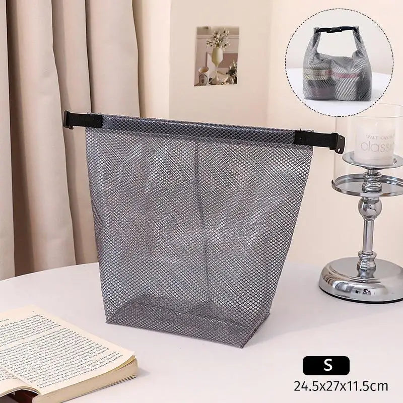 Waterproof Travel Cosmetic Bag – Large EVA Storage Tote Travel Cosmetic Bag Peaceful Pleasures Health and Wellness Gray S