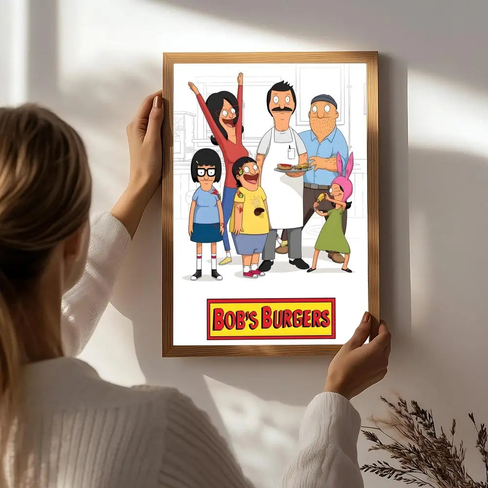 Bob's Burgers Poster – Self-Adhesive Waterproof Wall Art Wall Art Poster Peaceful Pleasures Health and Wellness White2 21X30cmNoframe