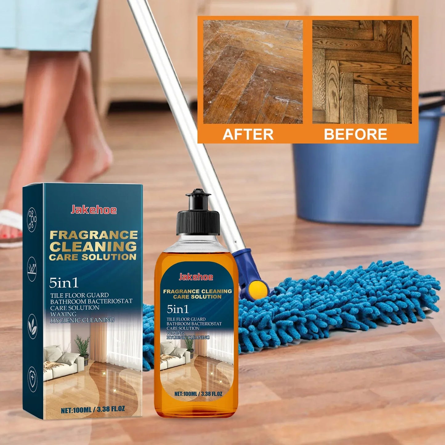 JAKEHOE Ceramic Tile Floor Cleaner – Stain Remover & Polish
