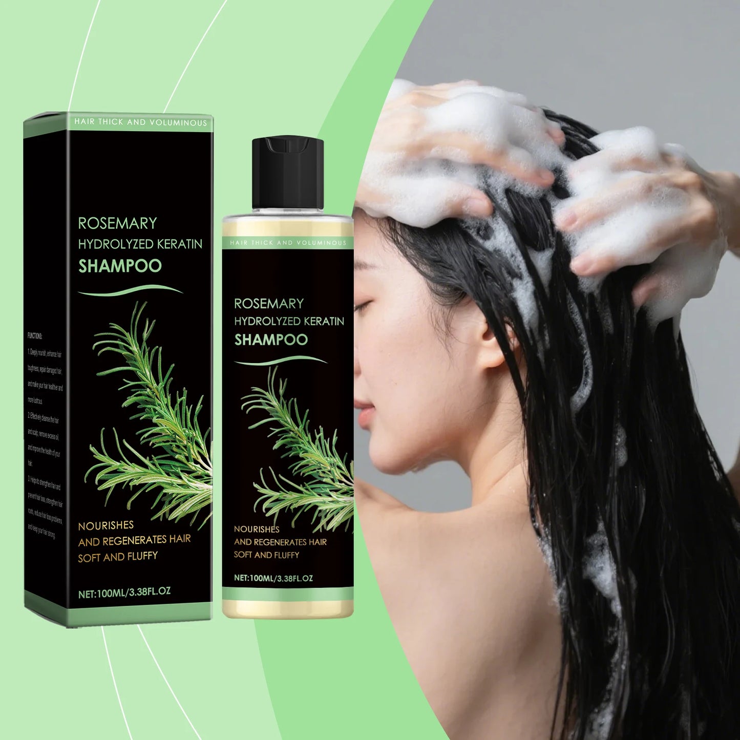 Rosemary Hair Shampoo for Deep Cleaning and Oil Control Peaceful Pleasures Health and Wellness