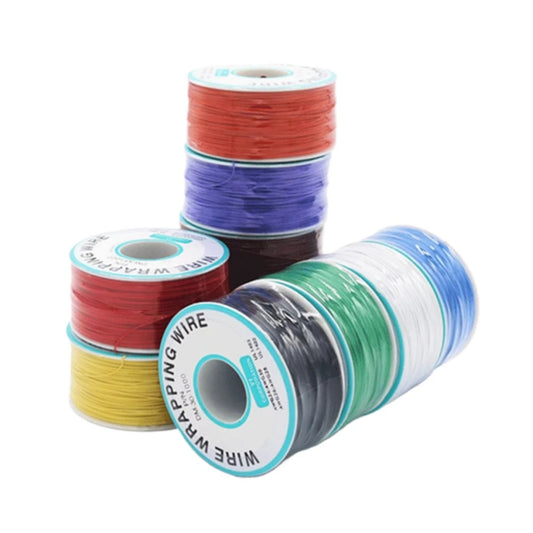 250 Meters AWG30 Wrapping Wire Single Strand Copper Cable Ok Wire Electrical Wire for Laptop Motherboard PCB Solder Peaceful Pleasures Health and Wellness