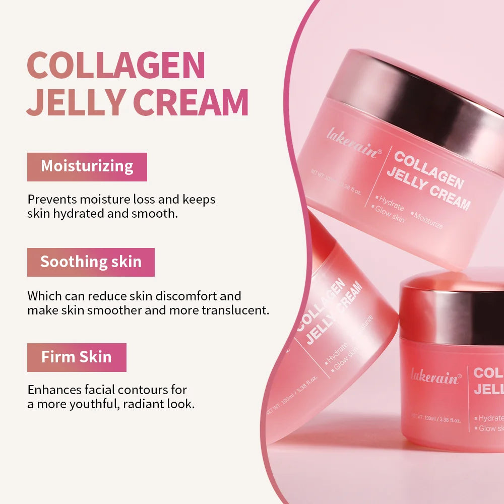Salmon DNA PDRN Pink Peptide Serum with Collagen Jelly Cream Collagen Tightening Soothing Anti-Aging Firmness Hydration Skincare Peaceful Pleasures Health and Wellness