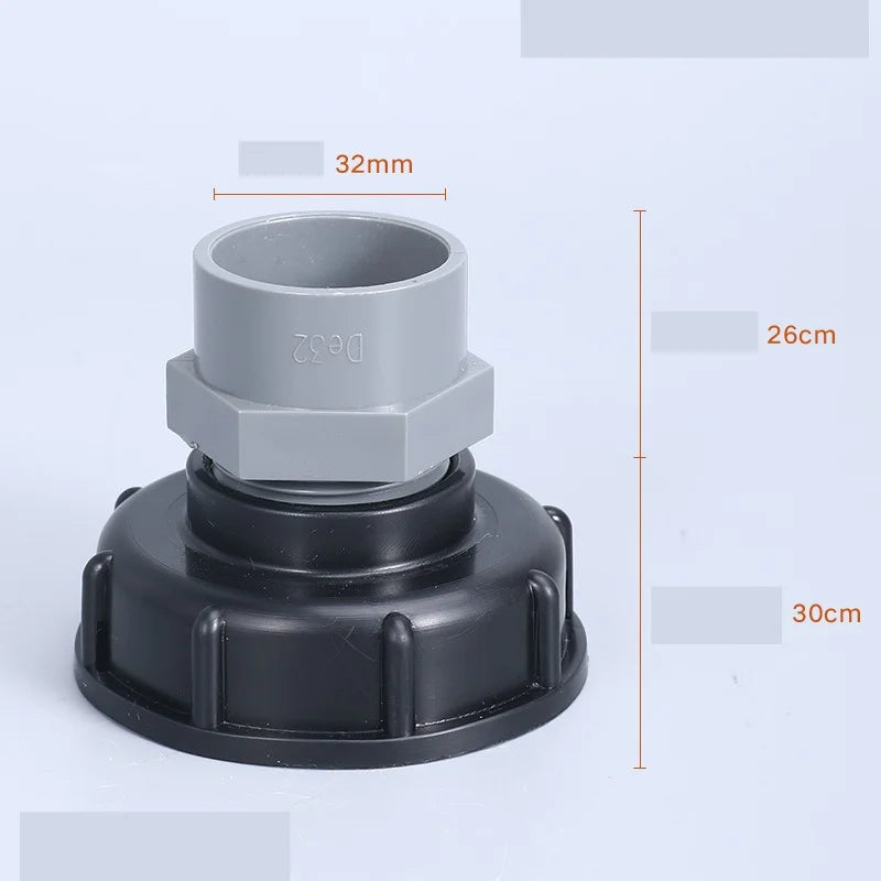 PVC Ball Valve Conversion Joint – IBC Ton Drum Hose Fitting