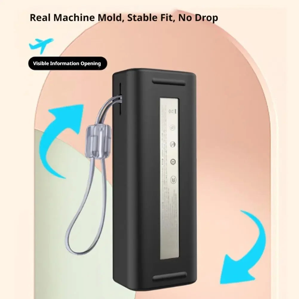 For Baseus 25000mAh Power Bank Silicone Case Bag Anti-collision Anti-touch 360° All-round Protection Sleeve Carrying Travel Case Peaceful Pleasures Health and Wellness