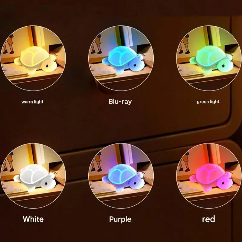 Bedside Milk Feeding Lamp Kindergarten Reward Small Toy USB Charging Turtle Lamp Cartoon Sleep Companion Silicone Night Light Peaceful Pleasures Health and Wellness