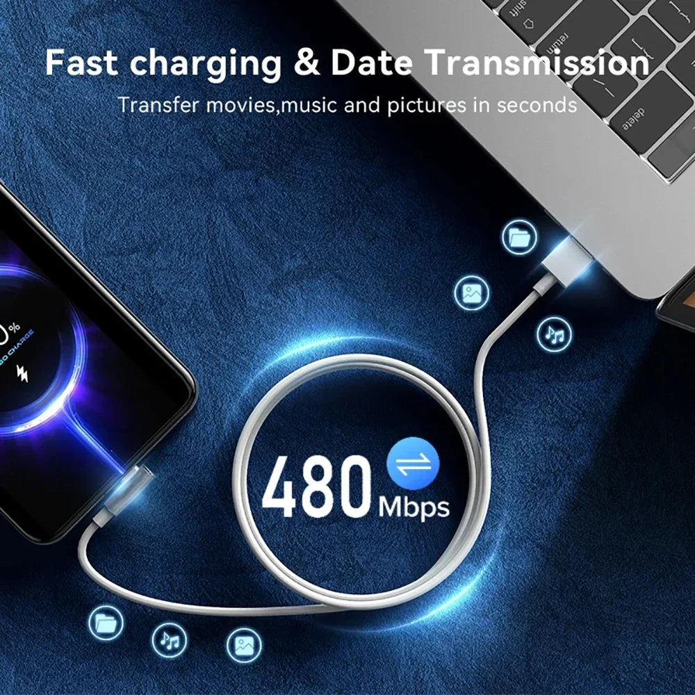 120W 6A USB-C Fast Charging Cable 90° Elbow – Xiaomi & POCO
