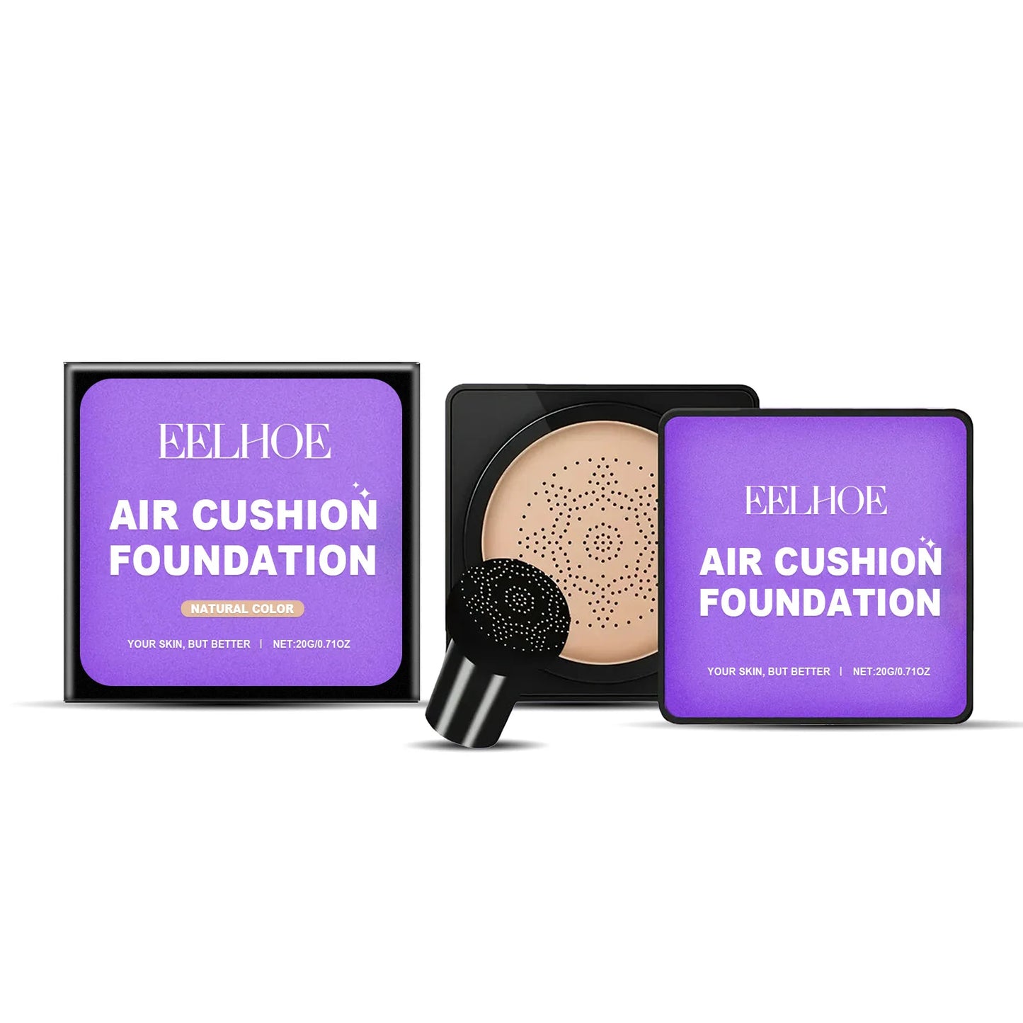 EELHOE Air Cushion Liquid Foundation - High Coverage Base Peaceful Pleasures Health and Wellness Natural