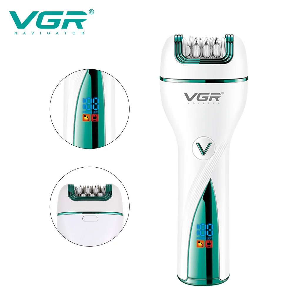 VGR 728 Shaver 3 in 1 Rechargeable Digital Epilator for Women Electric Epilator New for Face and Body Hair trimming set Peaceful Pleasures Health and Wellness