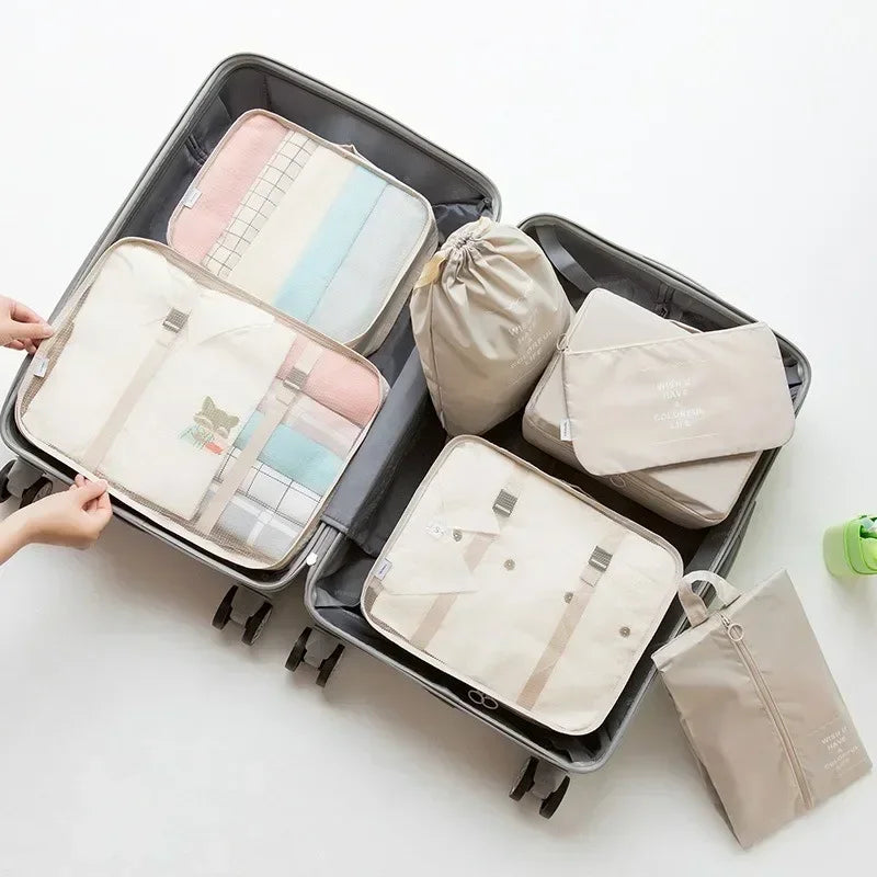 7-Piece Packing Cubes Set | Travel Luggage Organizer Bags