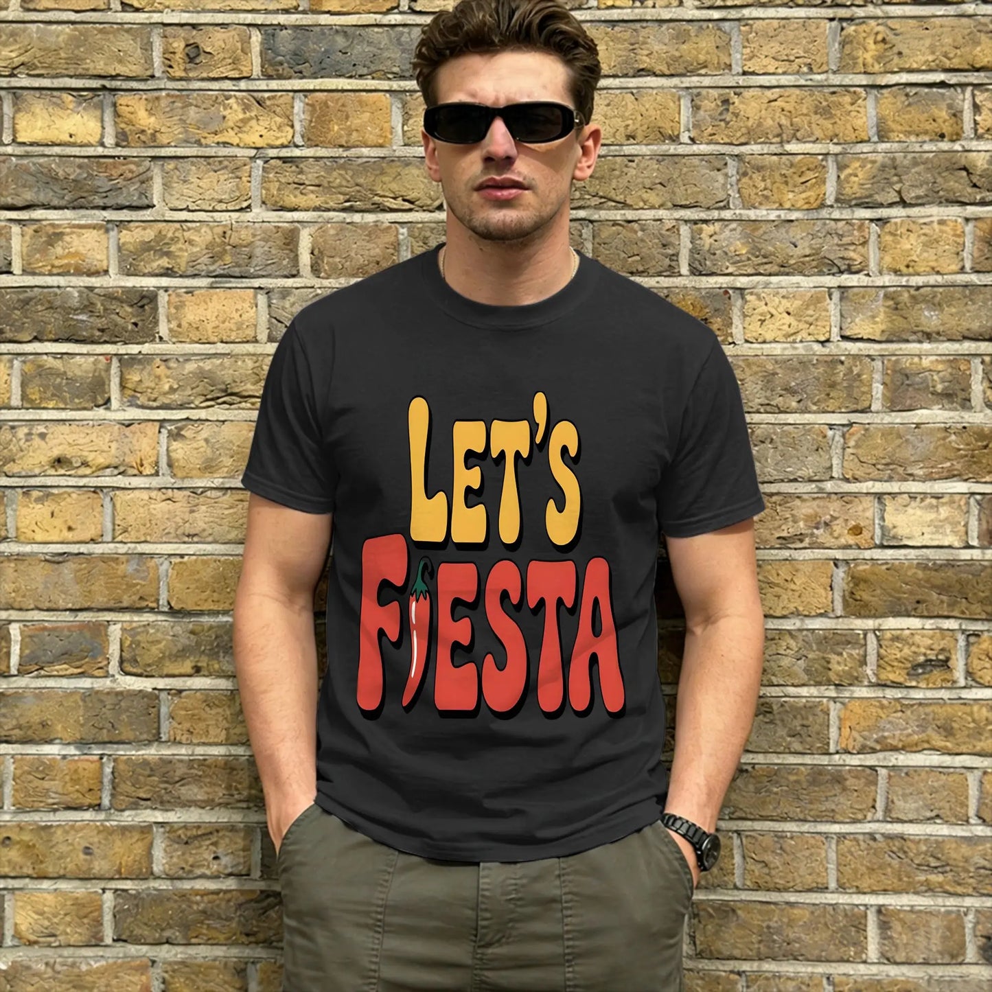 Vintage T Shirt Summer Let's Party Fiesta Trendy Cool T Shirts 100% Cotton Tee Shirt for Men Y2K Fun Cheap Short Sleeve Tops Peaceful Pleasures Health and Wellness black 4XL