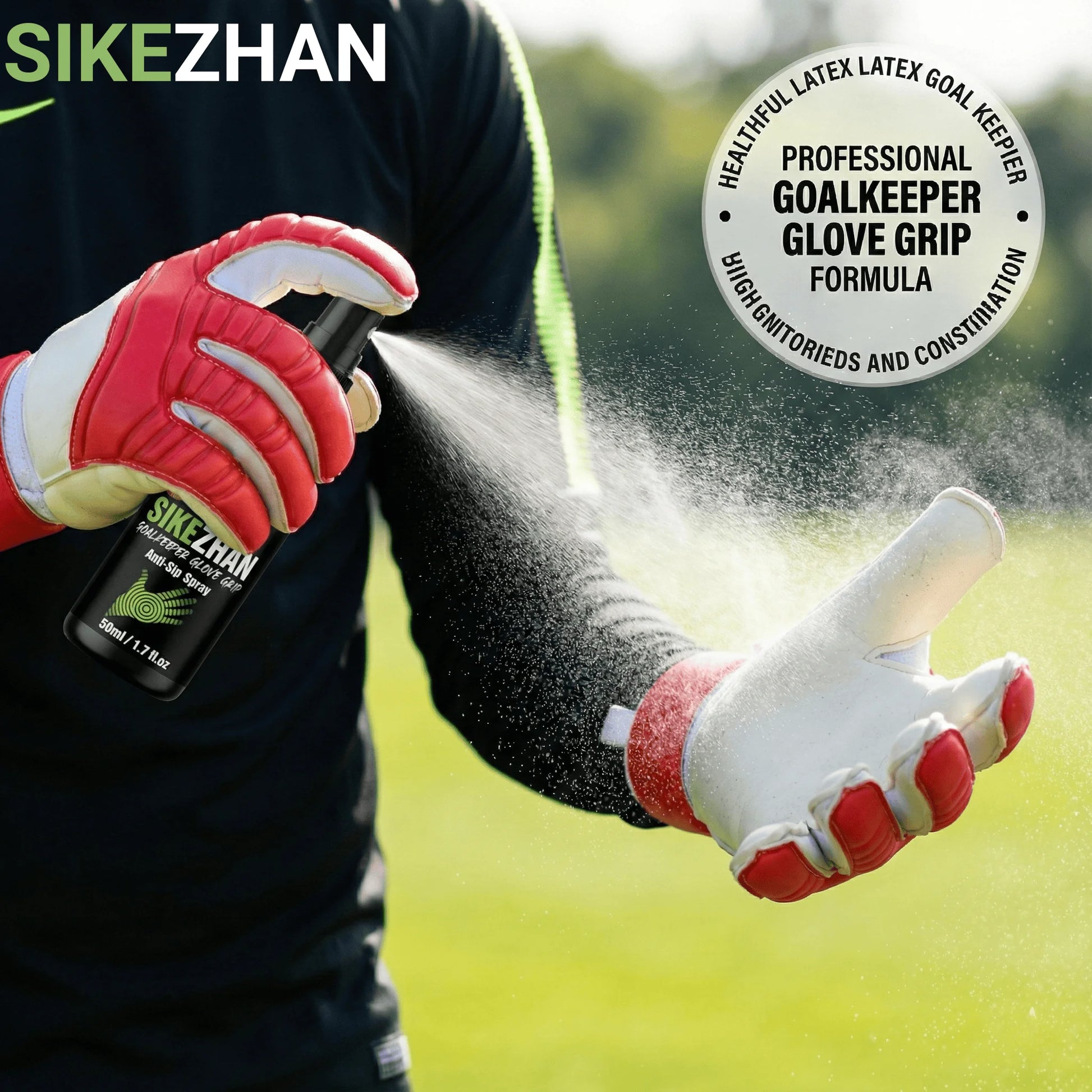 Goalkeeper Glove Grip Spray Extra Sticky for Soccer & American Football Non-Slip Tackifier Revive Old Gloves Grip Boost Glue Peaceful Pleasures Health and Wellness