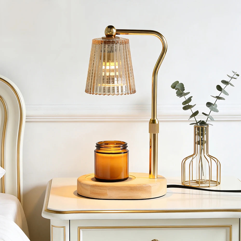 Stripe Candle Warmer Lamp | Dimmable Aromatherapy Ambient Light