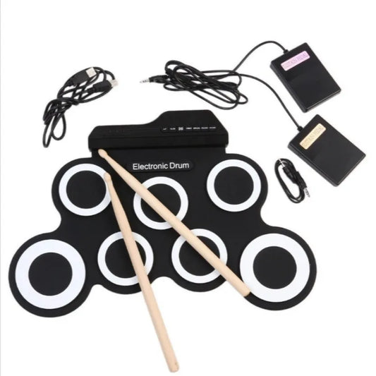 2025 Folding Silicone Hand Roll USB Electronic Drum Portable Practice Peaceful Pleasures Health and Wellness
