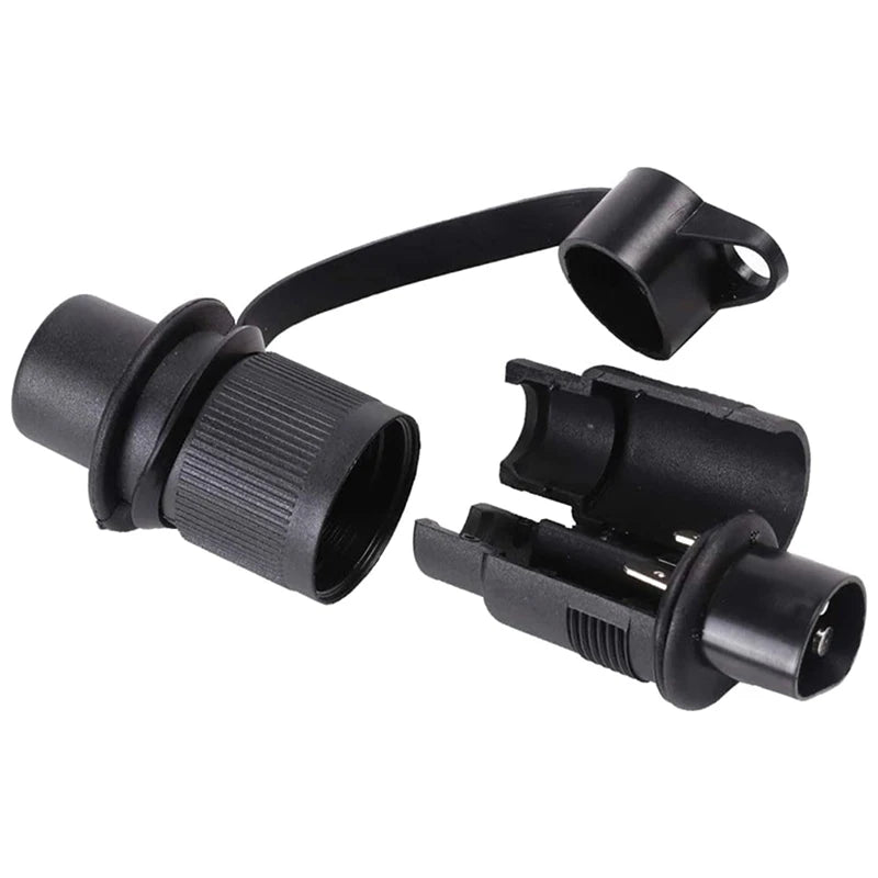 3-Pin Round Trailer Connector Plug & Socket 12V – RV Caravan Truck