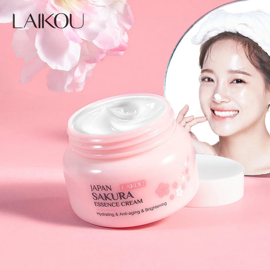 LAIKOU Sakura Essence Face Cream – Brightening Moisturizer 60g Face Moisturizer Cream Peaceful Pleasures Health and Wellness