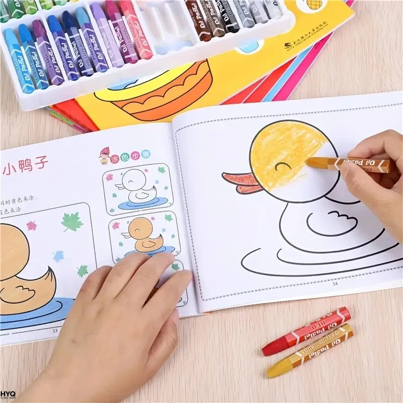 Step-by Step Painting Coloring Book Progressive Easy Hard Levels