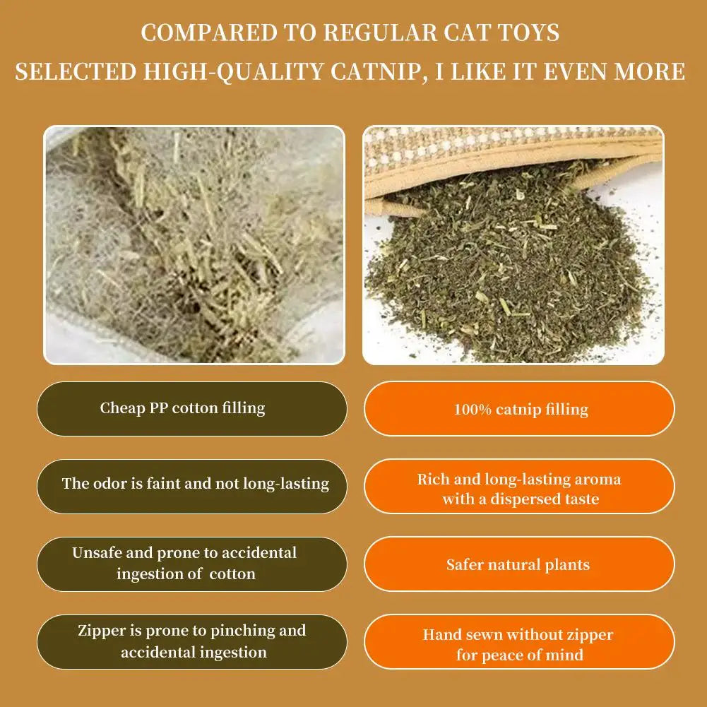 Catnip Pillow Kicker Toy for Cats – Scratch, Chew & Play