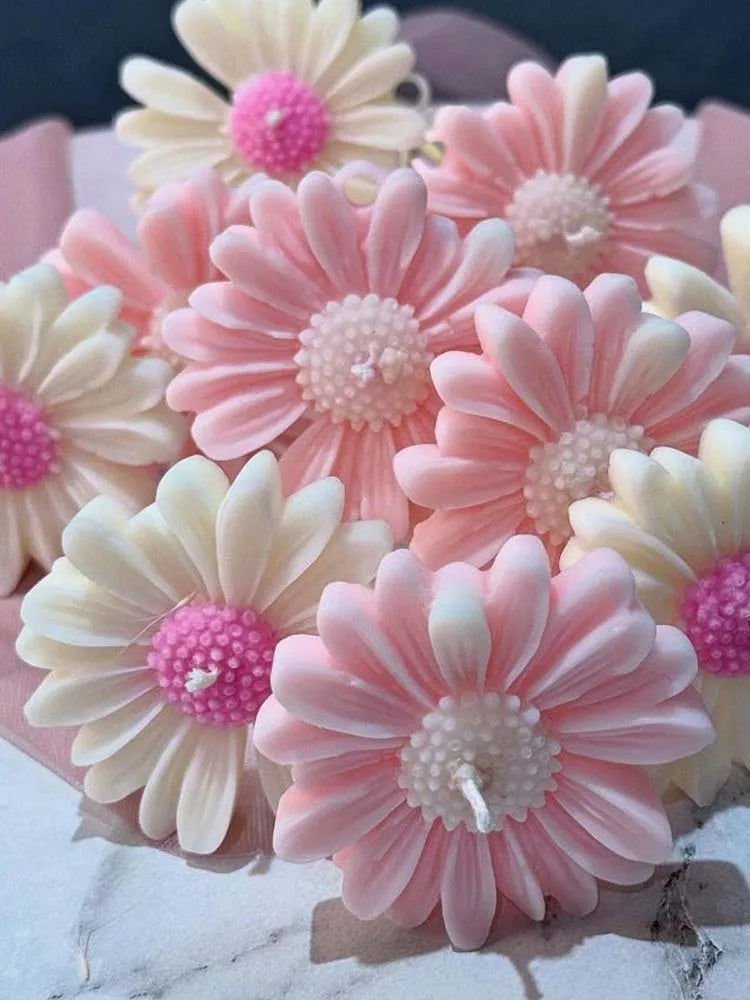 Daisy Silicone Candle Mold – DIY Flower Candle Making