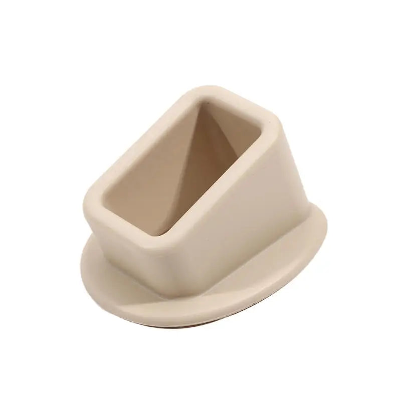 Silicone Safety Buckle Bracket Car Seat Belt Slot Fastener Universal Car Buckle Bracket Fixing Buckle Peaceful Pleasures Health and Wellness Off white