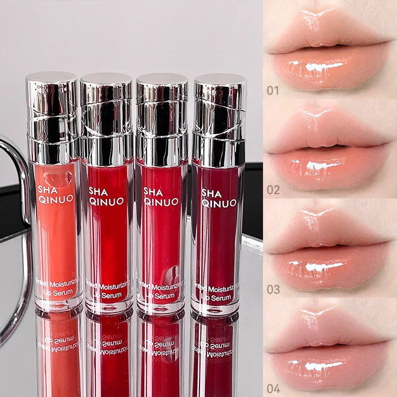 SHAQINUO Tinted Lip Serum | Glossy Mirror Finish Nude Lip Gloss