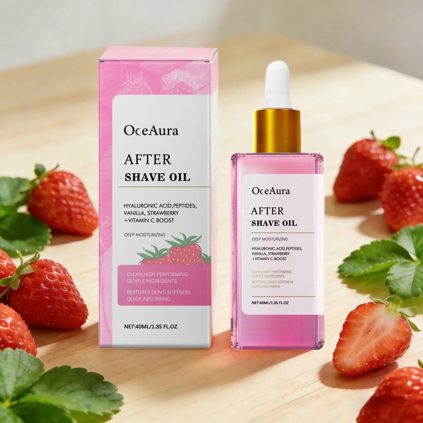 OceAura After Shave Body Oil – Strawberry Vanilla | 40ml